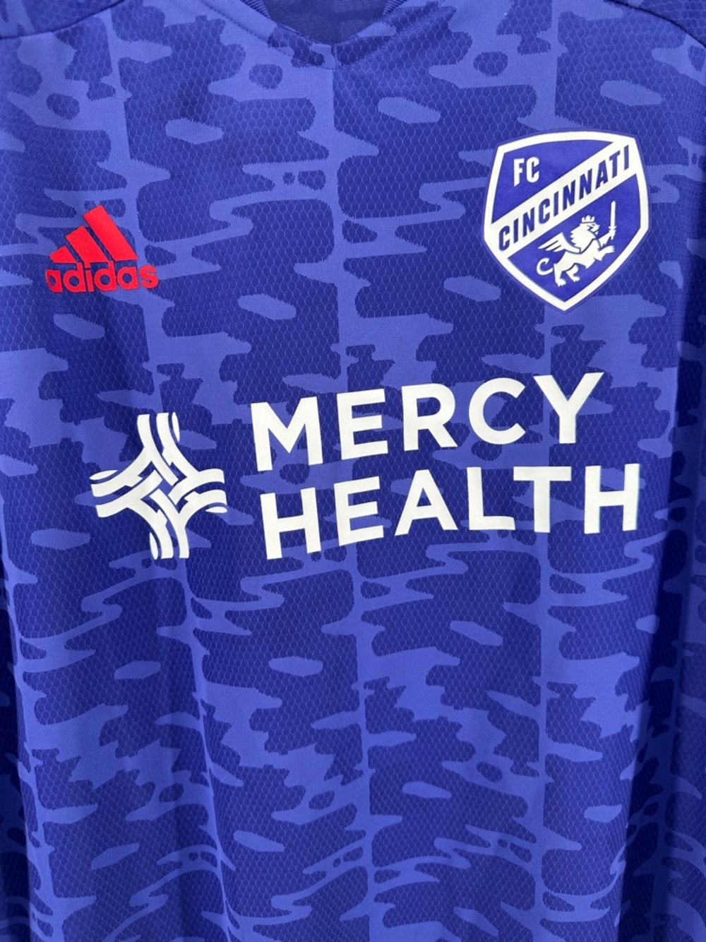 adidas FC Cincinnati PrimeBlue 2022 Royal Blue and Red Jersey Men’s sz 2XL - Picture 4 of 6